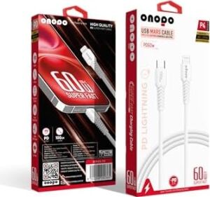 Onopo iPhone Uyumlu Type-C To Lightning 20W Pd Hızlı Şarj ve Data Kablosu 1 Metre - P4 | 8 Pinli Smart Kablo | Beyaz