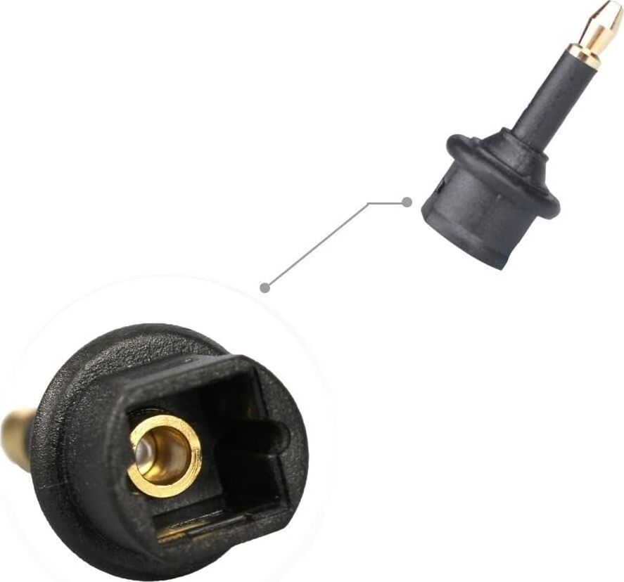 3044 Toslink To Mini Toslink Adaptör Çevirici Dönüştürücü Optik 3.5mm Dişi Erkek Kablo Ses Dişi