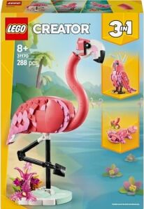 3'ü 1 Arada Vahşi Hayvanlar: Pembe 31170 – 8 Yaş ve Üzeri Kız ve Erkek Çocukları Için Kakadu Papağanı Veya Aksolotl'a Dönüşebilen Yaratıcı Oyuncak Seti, Hediye Fikri (288 Parça)
