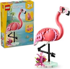 3'ü 1 Arada Vahşi Hayvanlar: Pembe 31170 – 8 Yaş ve Üzeri Kız ve Erkek Çocukları Için Kakadu Papağanı Veya Aksolotl'a Dönüşebilen Yaratıcı Oyuncak Seti, Hediye Fikri (288 Parça)