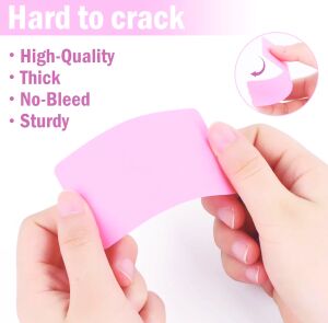 Boş Kelime Kartları 5x8 cm - 50 Adet Oval Kenarlı | Tabu & Not Kartları - Pembe