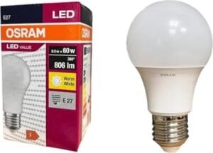 Ledvalue 8.5W E27 LED Ampul | 2700K Sıcak Sarı Işık, 806 Lümen, 60W Eşdeğer | Enerji Tasarruflu Ampul – 10'lu Paket