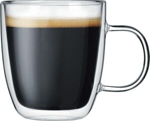 Vetro Borosilikat Çift Camlı Kulplu Bardak 120ML (2AD)