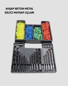 Delme Uç Seti 24 Parça Kutulu Matkap Ucu Ahşap Metal Beton Için