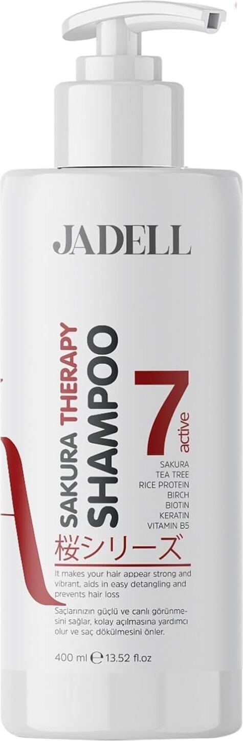 Jadell Sakura Therapy Shampoo 7ACTIVE Sakura Çiçeği, Biotin, Keratin, Vitamin B5 Onarıcı Besleyici Şampuan