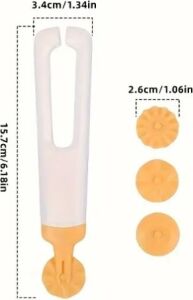 4 Başlıklı Hamur Kesici ve Şekillendirici - Ergonomik Gövdeli Değiştirilebilir Başlıklı Kurabiye ve Mantı Kesici Seti