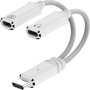 Store 2in 1 100W Type C To Type C & Type C Hızlı Şarj Kulaklık Arama Dönüştürücü Otgtc