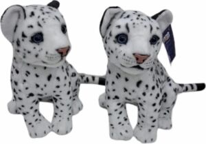 PL50135 25 cm Oturan Küçük Beyaz Leopar-Hly