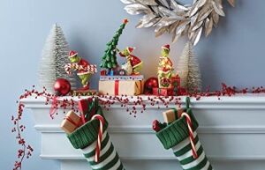 Grinch By Jim Shore Şeker Kamışı Çalan Grinch Heykelcik, 19 Cm, Çok Renkli