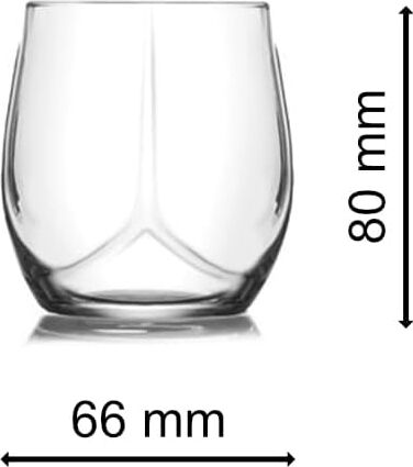 Aizona 6'lı Cam Su ve Meşrubat Bardağı Seti - 250 cc (66X80 Mm) - AZN10