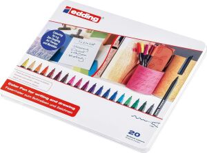 1200 Ince Uçlu Keçeli Kalem - 20 Parlak Renkli Set - Yuvarlak Uçlu 1 mm
