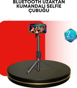 Dikey ve Yatay Çekim Destekli Selfie Stick Tripod