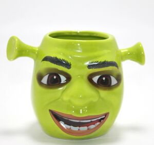 3D Shrek Tasarımı Porselen Kupa Bardak