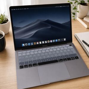 MacBook Klavye Koruyucu Türkçe Q Silikon | A1932 A2179 A2337 M1 Uyumlu |ters L Enter Siyah Gri