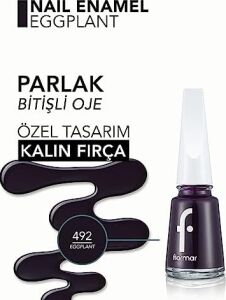 Klasik Parlak Bitişli Yüksek Pigmentli Oje -Nail Enamel- 492 Eggplant New- 8682536036290