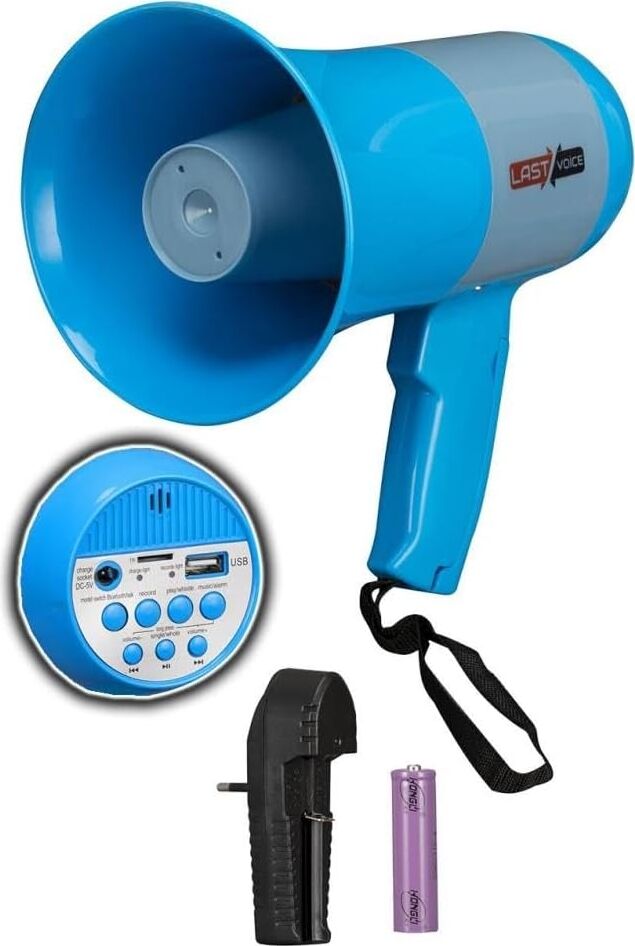 Lastvoice Mgf-50 USB Şarjlı El Megafon 50 Watt Kayıt USB Siren (Şarj Aleti Içerisinde)