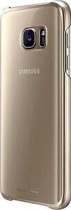 Galaxy S7 Cep Telefonu Kılıfı, Şeffaf Altın