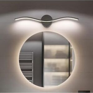 Fer Avize Diana Modern Tasarım Siyah Renk Gün Işığı Ledli Banyo - Mutfak - Salon LED Duvar Aplik