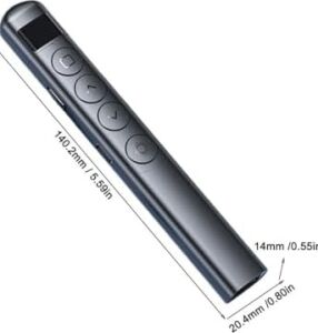 Hobimtek Dijital Ekranlı Şarjlı Lazer Sunum Kumandası Şarj Göstergeli Lazer Powerpoint Laser Pointer Slayt Atlatıcı