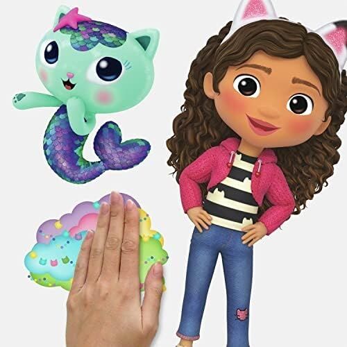 Gabby's Dollhouse RMK4823SCS Peel And Stick Duvar Çıkartmaları, Pembe, Mor, Mavi