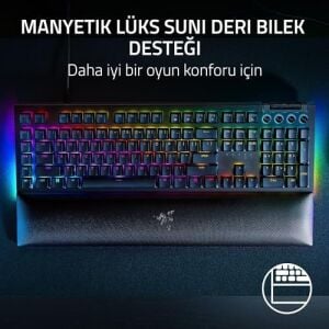 Razer Blackwidow V4 (Yeşil Anahtar) - Chroma Rgb Mekanik Oyun Klavyesi - Razer Snap Tap (Tıklamalı Mekanik Anahtarlar, 6 Özel Makro Tuşu, Avuç Içi Dayanağı) Tr Düzeni | Siyah