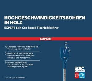Professional 1x Expert Self Cut Speed Yaprak Delme Uçları (Yumuşak Ahşap, Sunta, Ø 30,00 Mm, Aksesuar Döner Matkap/vidalamalar, Darbeli Matkap/vidalama)