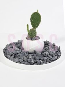 Siyah Dolomit Taş, Bazalt Taşı, Dekoratif Siyah Taş, 1-2 Cm, 1 kg