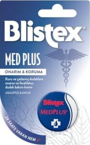 Blistex Medplus Kavanoz Kuru ve Çatlamış Dudaklara Onarıcı ve Ferahlatıcı Dudak Bakım Kremi X2