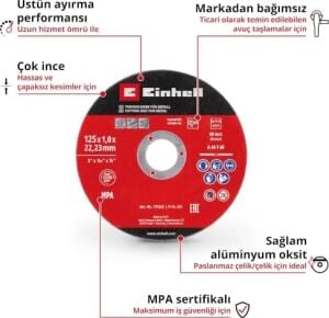 Inox Kesici Disk 125X1,0 mm 5 Adet - 49711522