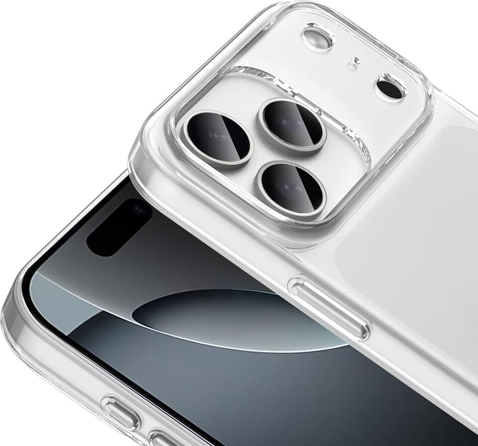Madnova Apple iPhone 17 Pro Max Ile Uyumlu Şeffaf Telefon Kılıfı, Kamera Korumalı Silikon Kılıf