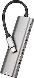 Macbook Şarj Uyumlu Type-C Destekli 60W Pd Tüm Bilgisayarlar Için Şarj Uyumlu 5 In 1 Hub Dönüştürücü Çevirici Çoklayıcı USB Typec Girişli C268