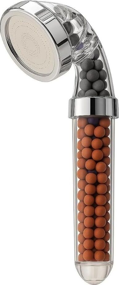 Tasarruflu Duş Başlığı | 21 Cm, Mineral ve Anyon Taşlı Su Arıtmalı Basınçlı El Duşu – Su ve Enerji Tasarrufu Sağlar