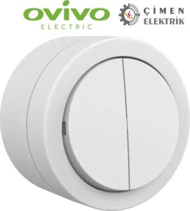 1 Adet Ovivo Xone Beyaz Komutatör Anahtar Sıva Üstü