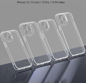 Apple iPhone 13 ile Uyumlu Kılıf Şeffaf Kamera Korumalı Soket 3D