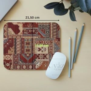 Halı Motif Desen 3 - Dikdörtgen Mouse Pad, 17,5 cm x 19,50 cm