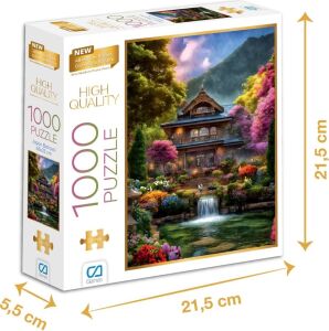 Japon Bahçesi 1000 Parça 2,2mm Kalınlık 48X68CM Profesyonel Hobi Puzzle Yapboz Serisi
