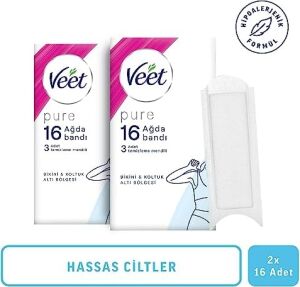 Hipoalerjenik Bikini & Koltuk Altı Ağda Bandı, (2 x 16 Adet)