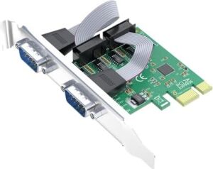 Pcı Express To 2 Port 9 Pin RS-232 Seri Com Db9 Genişletme Kartı