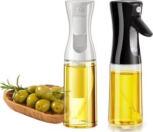 Cam Yağ Sprey Şişesi – 200ML Püskürtmeli Yağdanlık, Cam Gövde, Airfryer, Fırın ve Diyet Yemekler Için Yağ Püskürtücü Şişe