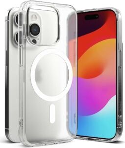 Iphone 15 Pro Max Için Magsafe ile Uyumlu Arkası Mat Görünümlü Polikarbonat Kenarları Silikon Parmak Izi Tutmayan Yüksek Kalite Şeffaf Silikon Kılıf (Manyetik, 15 Pro Max)