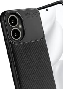 Honor 400 ile Uyumlu Silikon Kılıf Tpu Negro Silikon Ultra Slim Fit Kılıf Ile Uyumlu Karbon Delux Kılıf Siyah