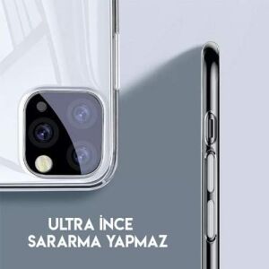 Transparent Key, 11 Pro Cep Telefonu Kılıfı, Şeffaf/ Füme