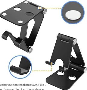 Tok Alüminyum Stand Çok Işlevli Döner Tablet Pc Akıllı Telefon Standı Mini Boy Masaüstü Stand Katlanabilir Cep Telefonu Evrensel Telefon Tutucu L9688 Siyah