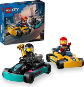City Go-Kartlar ve Yarış Sürücüleri 60400-5 Yaş ve Üzeri Için Yarışçı Minifigürü Içeren Yaratıcı Oyuncak Yapım Seti (99 Parça)