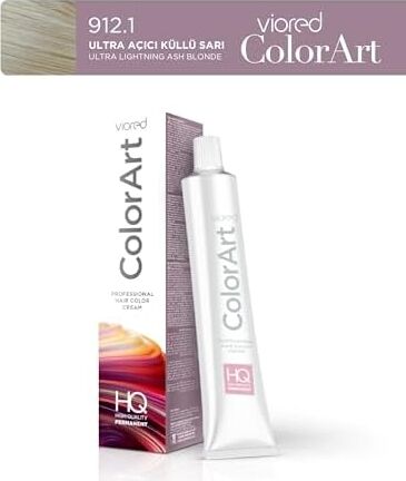 Profesyonel Tüp Saç Boyası 60 ml 912.1 Ultra Açıcı Küllü Sarı