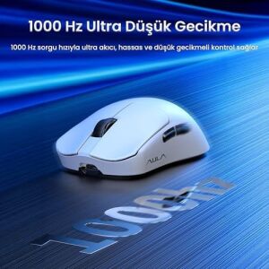 Aula SC380 Pro PAW3311 Sensör 12000 Dpı 1000Hz Kablolu ve Kablosuz Gaming Oyuncu Mouse Siyah