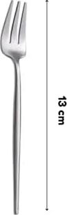 Limon ve Fondü Çatalı Seti, Gümüş Renk, 6 Parça, Çelik, 13 Cm,