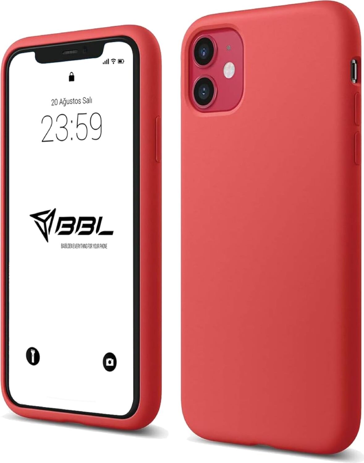 iPhone Kılıf Ince Sıvı Silikon 3 Katmanlı Tam Kaplamalı Yumuşak Jel Kauçuk Kılıf Kapak (Kırmızı, iPhone 11)