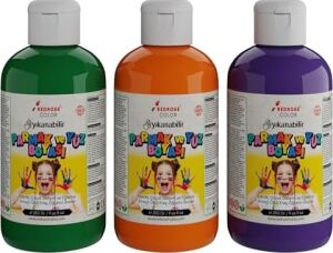 Yeşil-Mor-Turuncu Parmak Boyası 3'lü Set 3X250GR