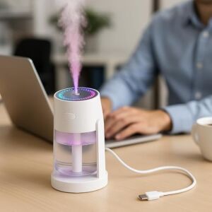 Araç Içi Hava Nemlendirici - Yıldızlı Gökyüzü, Sessiz Çalışma I LED Efektli & Taşınabilir 280 ml Hazneli